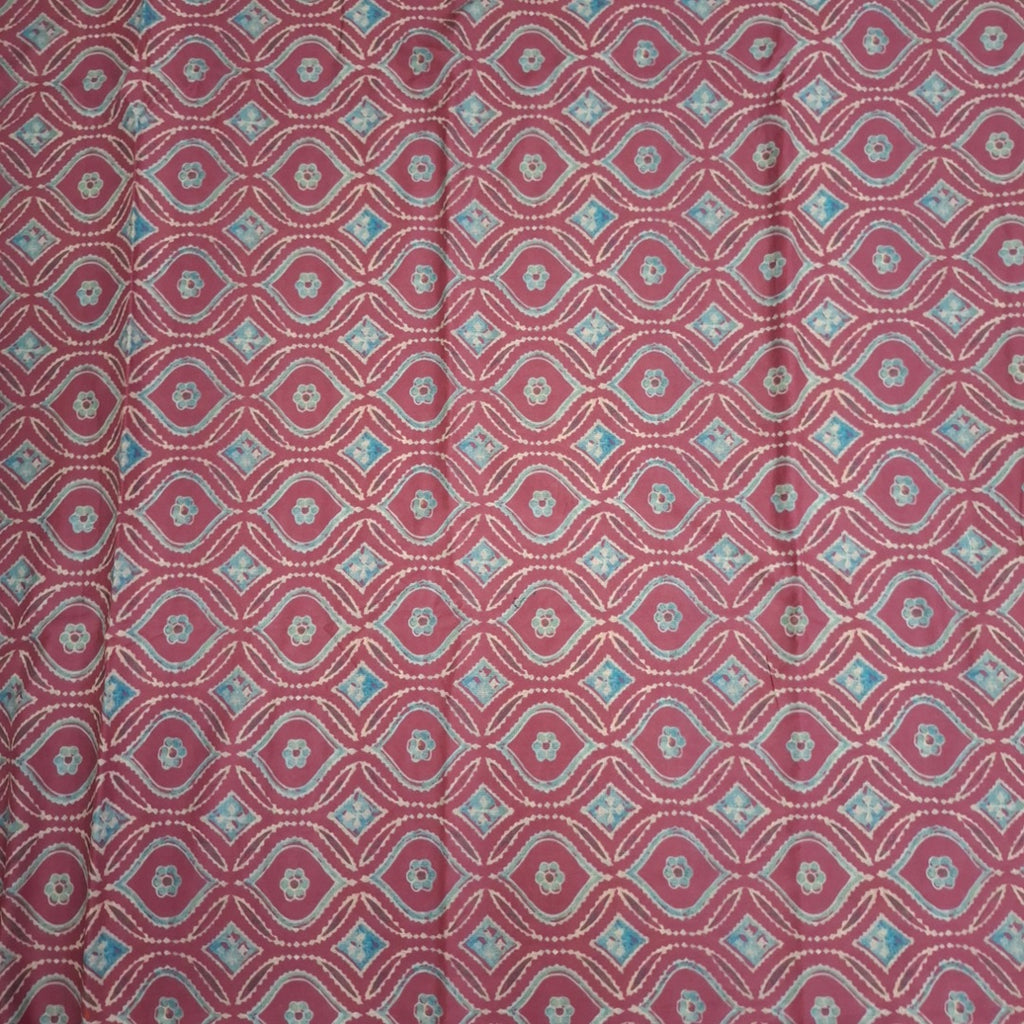 Ajrakh prints Pattern with Red base Digital Printed Fabrics OM DW 96 C4