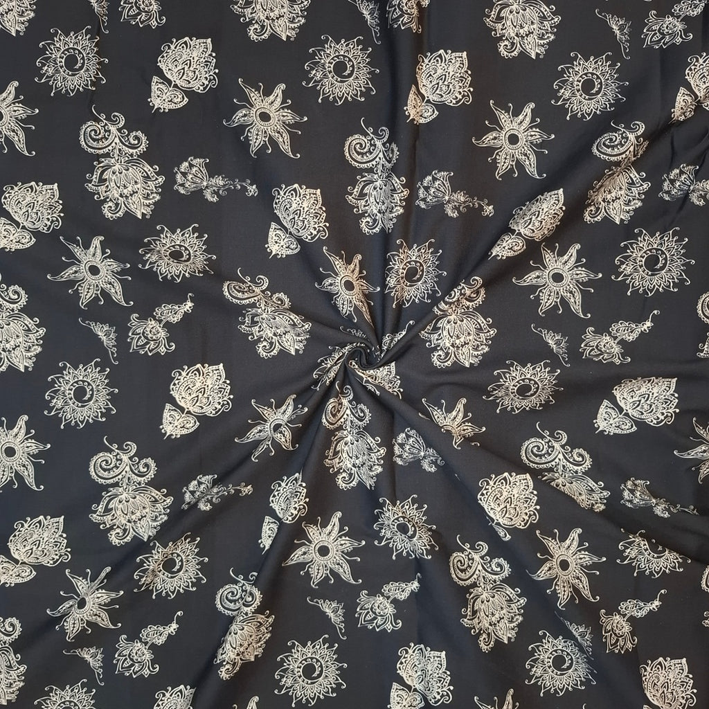 Dhruv Paisley Motif Print on Pure Cotton Denim OM PS 400