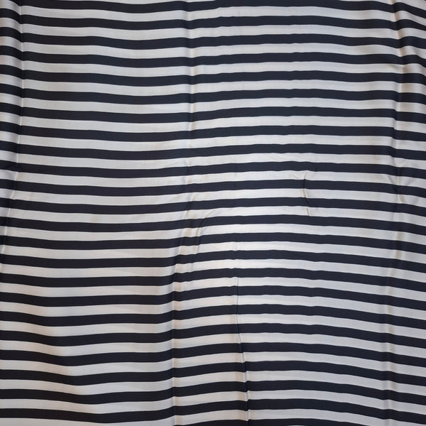 Heena Karan 1 inch Stripes Print in Black & Ivory color on Pure Modal satin OM TK 323 C5