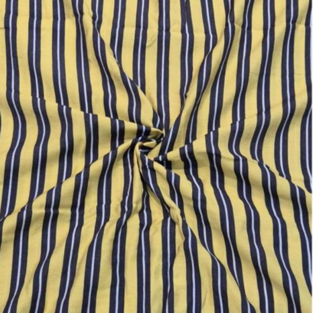 Dhruv White & Black Stripes Print on Pure Cotton Poplin OM TK 539 C1