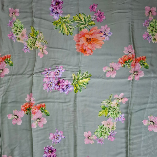 Floral Print design with Olive Green base  colour OM SG 264 C1