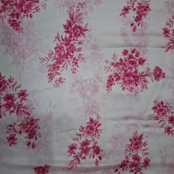 Gazal Floral Print design Fabric Pure Silk OM SG 262 C1
