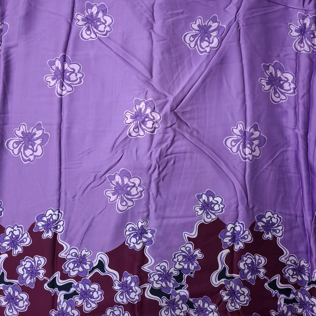 Abstract Floral Print on Pure Modal Satin satin OM SG 258 C2
