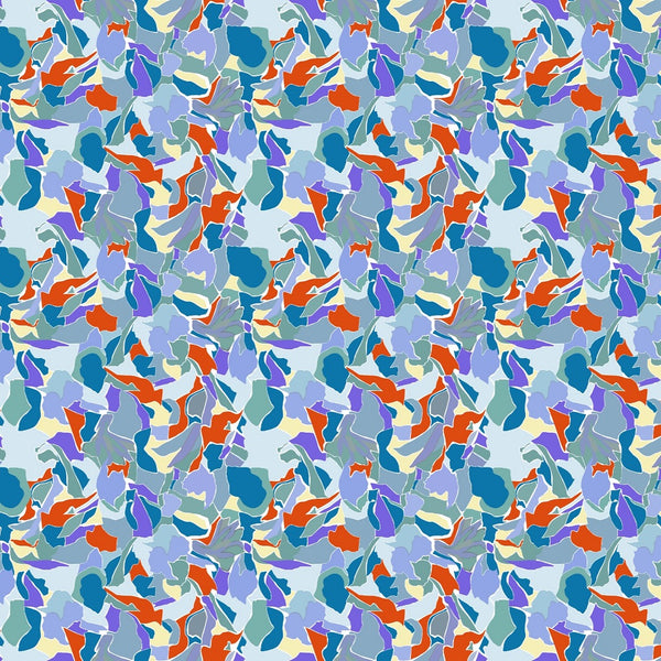Elevate Your Style: MultiColor Abstract Pattern Digital Printed Fabrics by OM Fabs OM TK 242