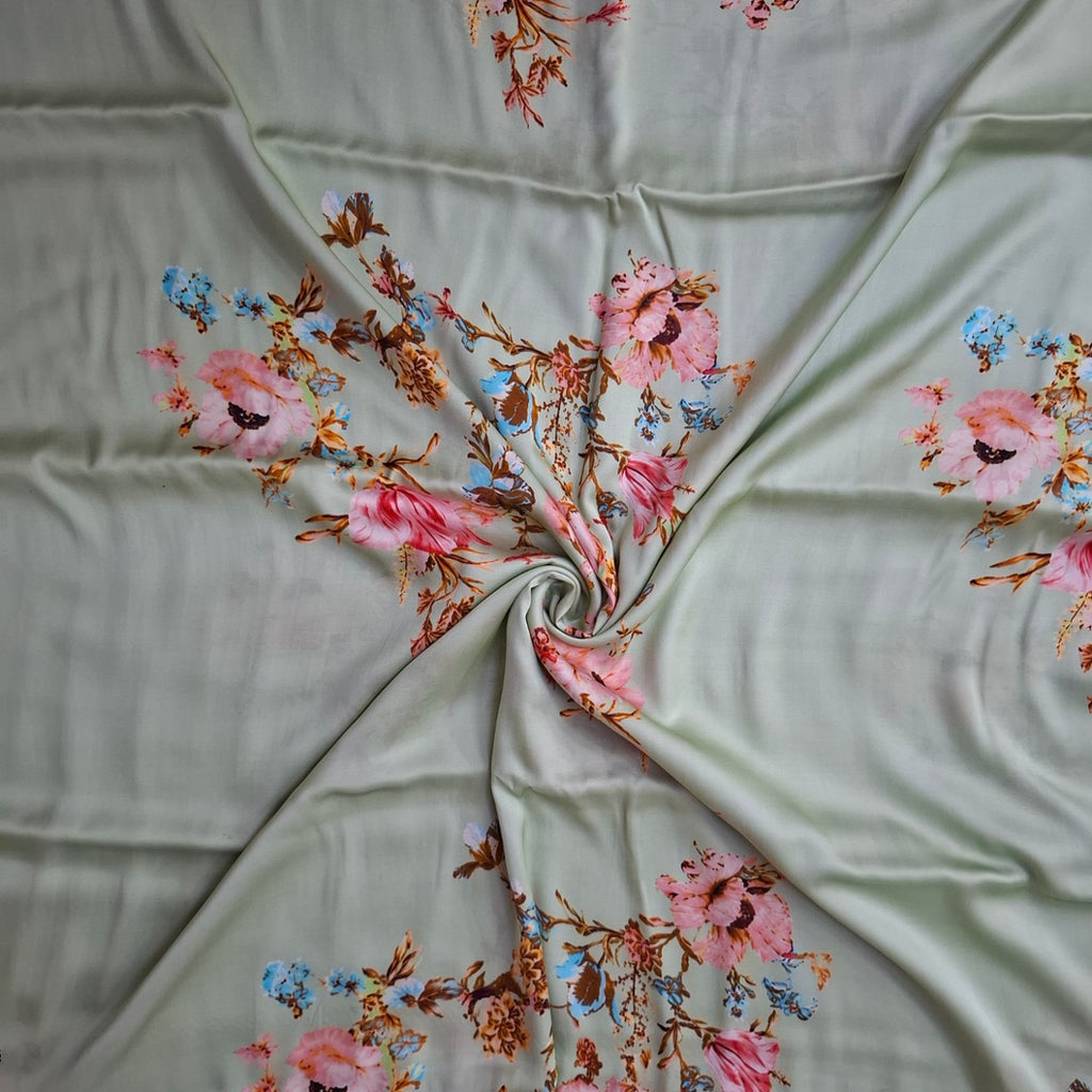 Floral Print design with Summer green base  colour OM SG 266 C1