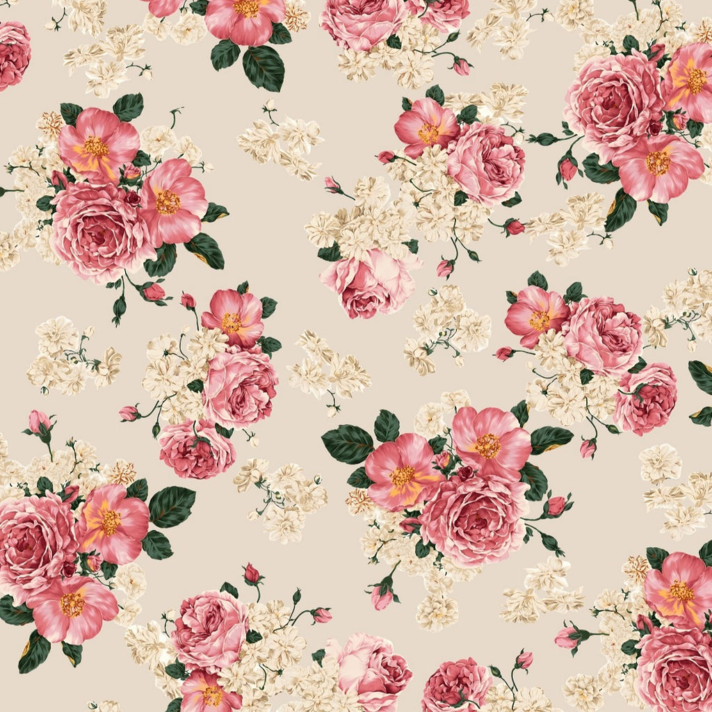 Floral Print design with Beige base colour OM PS 478 C1