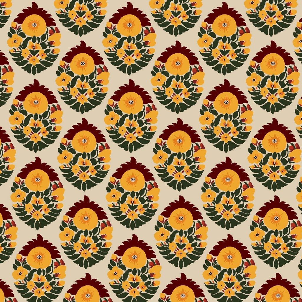 Buti print design with Ivory base colour OM SG 269 C1