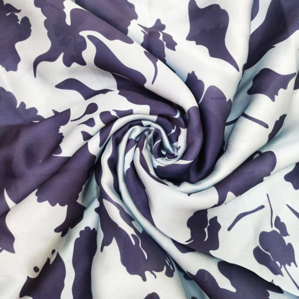 Abstract Allure: Unraveling Artistry in Satin Georgette