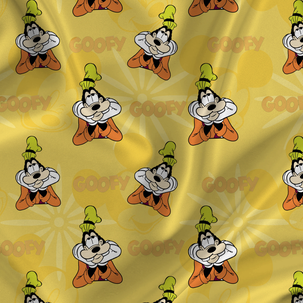 Cartoon Printed Fabric Material Cartoon Modal Satin Yellow