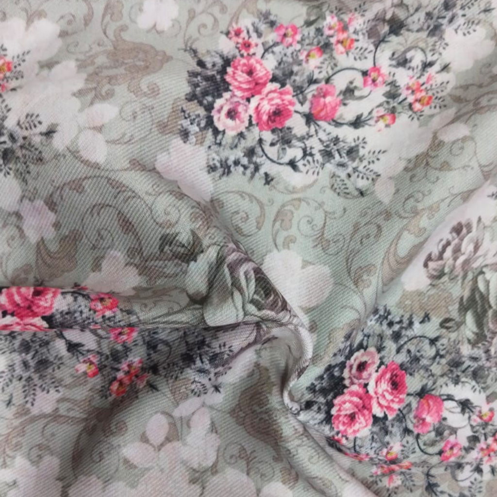 Traditional Printed Fabric Material Traditional Pashmina Pink