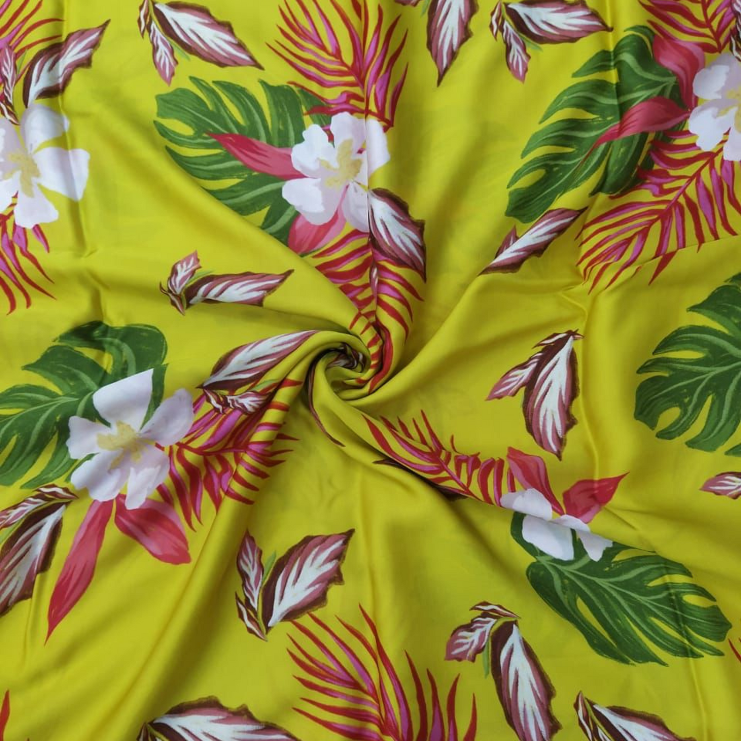 OM Fabs Presents: Satin Georgette Tropical Bliss