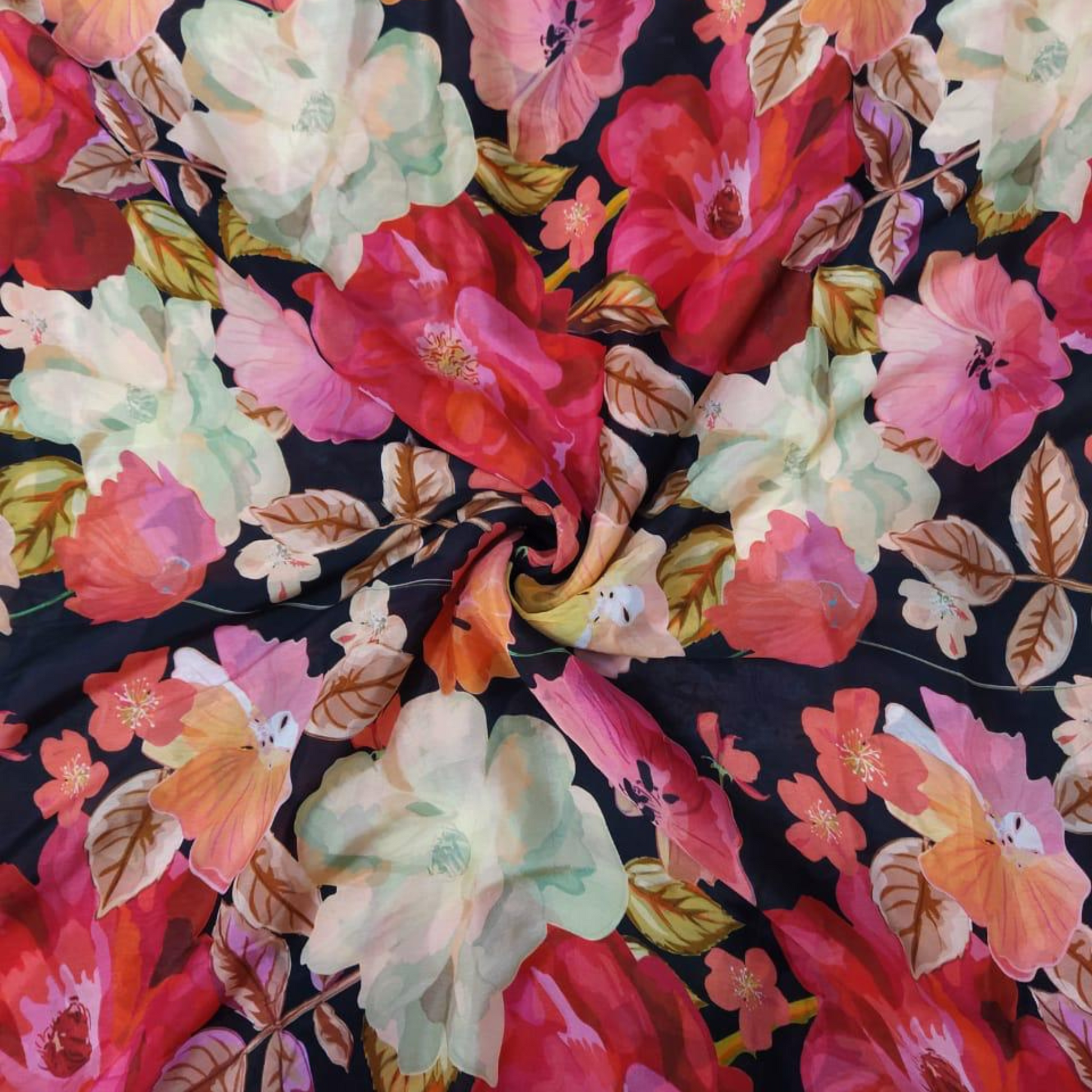 Elegance in Bloom: OM Fabs' MultiColor Floral Pattern Digital Printed Fabrics