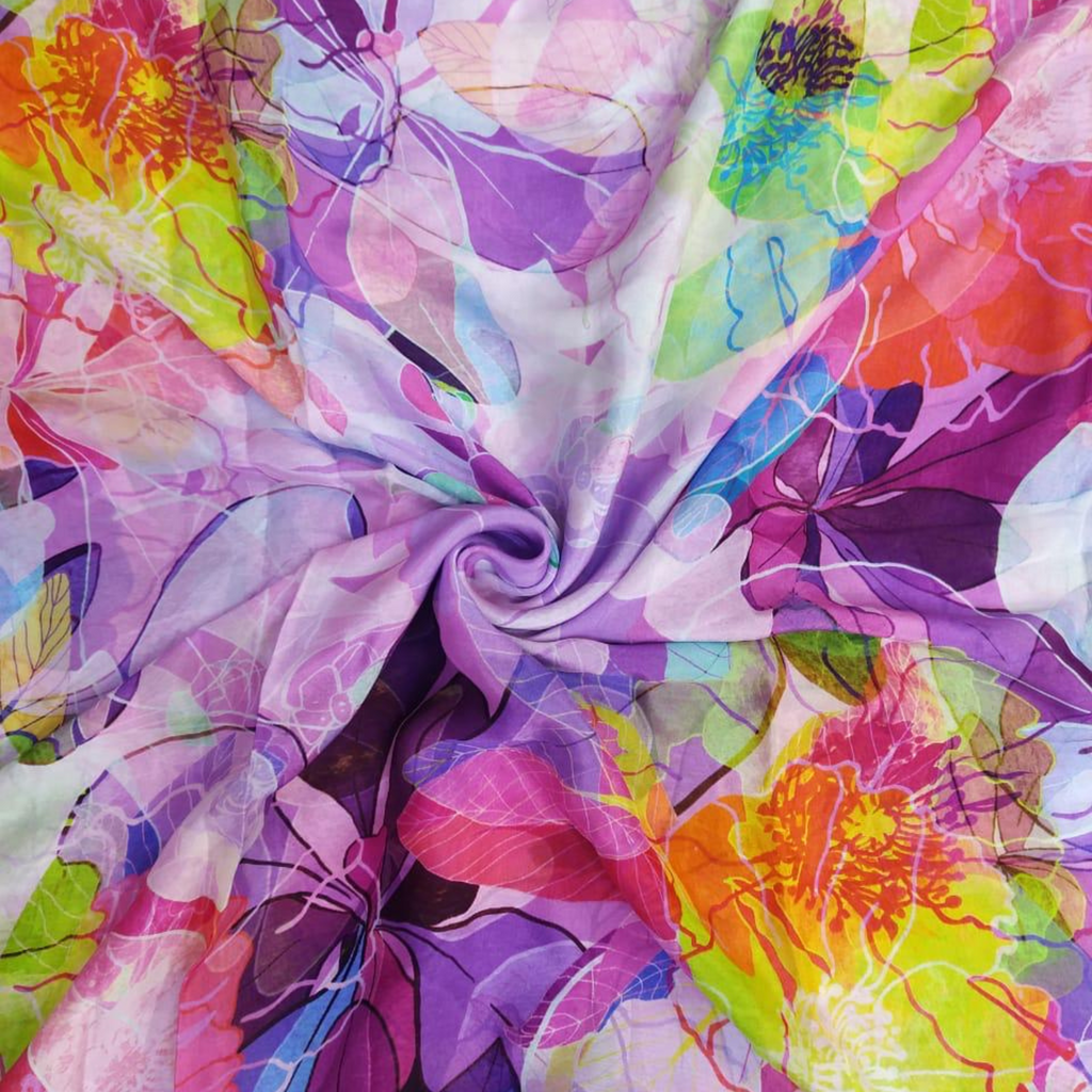 Unveil Your Unique Style: OM Fabs' MultiColor Abstract Digital Printed Fabrics