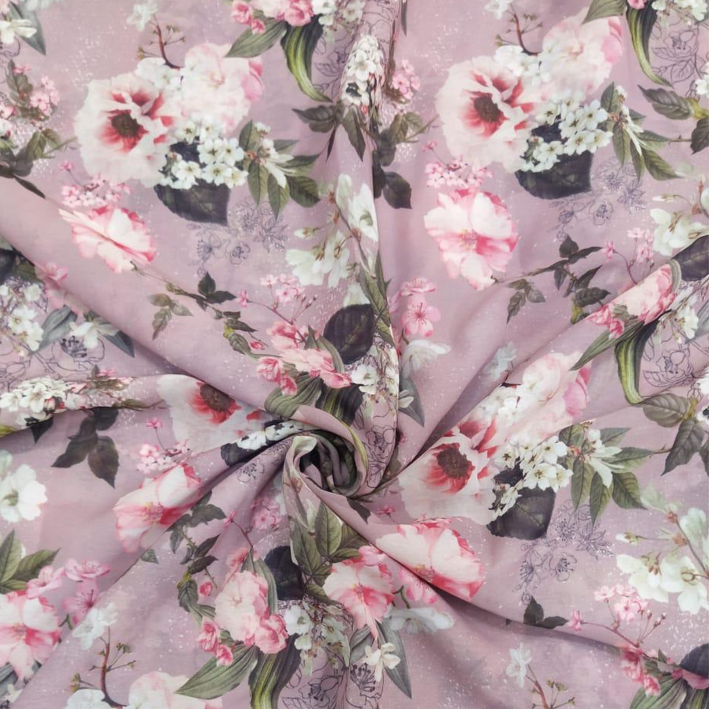 Floral Harmony in MultiColor: OM Fabs' Digital Printed Fabrics