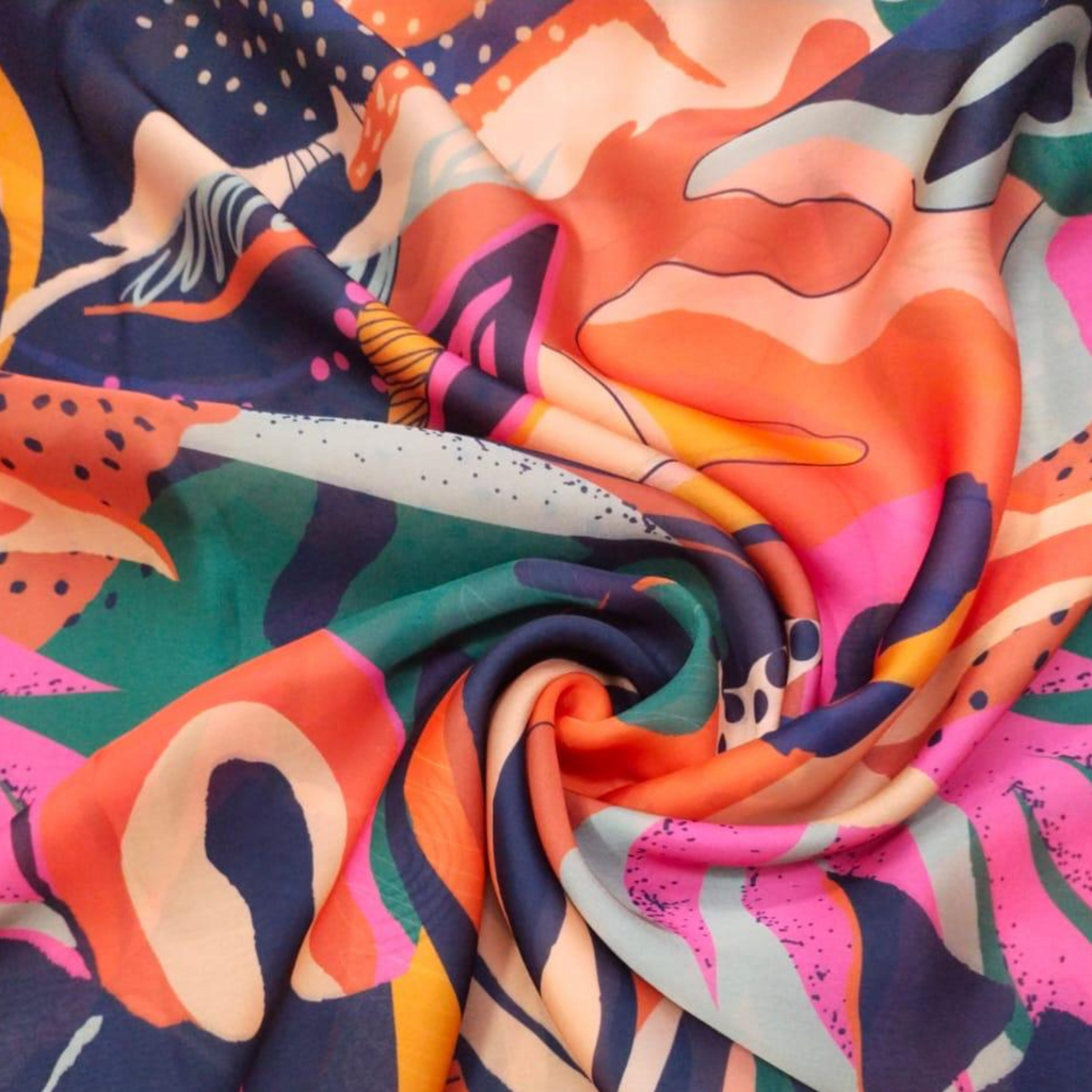 Artistry in Fabric: OM Fabs' MultiColor Abstract Prints