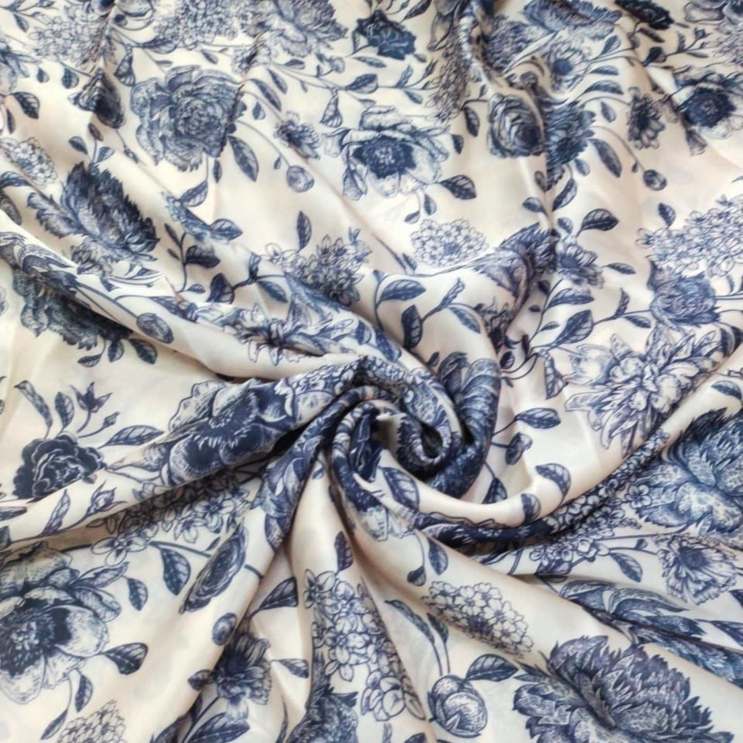 Floral OM Fabs: A Symphony of Elegance with Satin Georgette