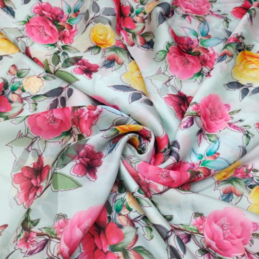 Elegance in Bloom: Floral OM Fabs Polyester Collection