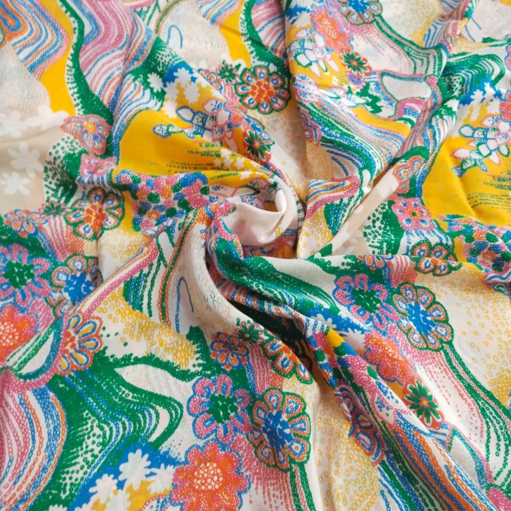 OM Fabs Unveils an Exquisite Collection of 100% Polyester and Viscose Fabrics, Crafted in India, Featuring 'Satin Georgette Abstract' and More