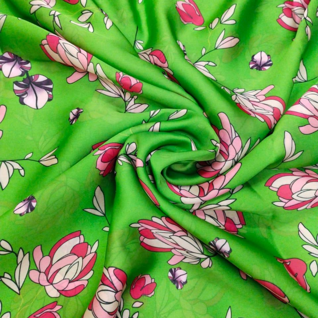 Exquisite Satin Georgette Fabrics by OM Fabs: A Luxury Collection Made in India