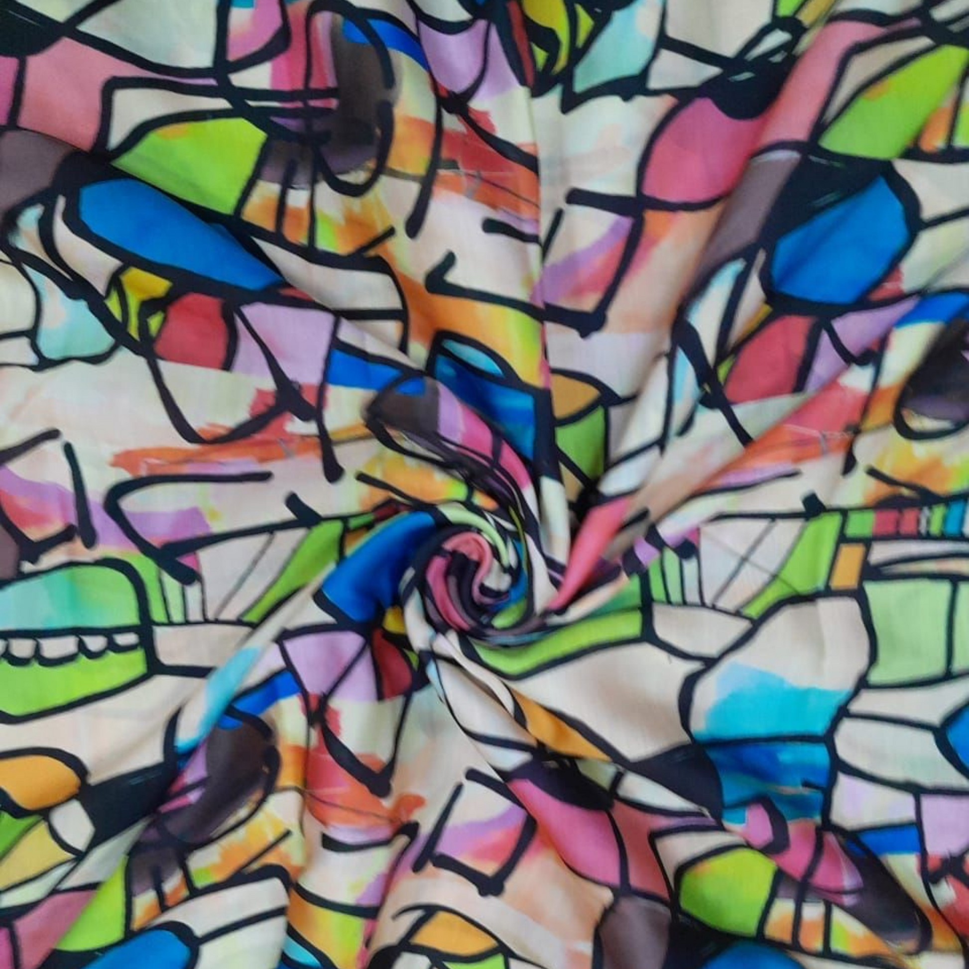 Artistry Meets Fabric: OM Fabs' MultiColor Abstract Prints