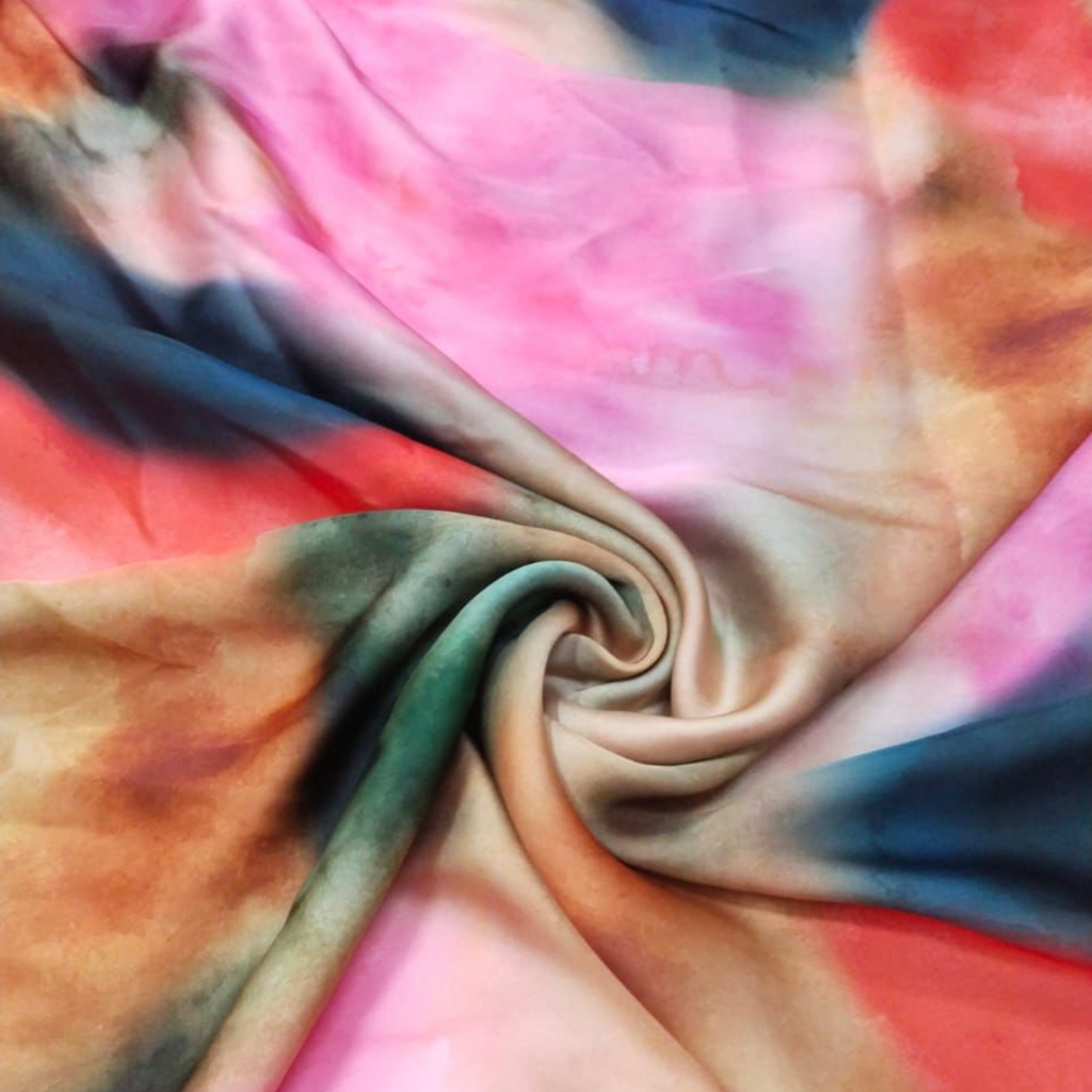 Express Your Style with Multicolor Tie & Dye Pattern Digital Printed Fabrics by OM Fabs