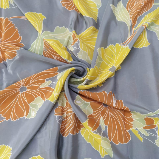 Satin Georgette Abstract: OM Fabs' Exquisite Collection of 100% Polyester and Viscose Fabrics, Proudly Crafted in India