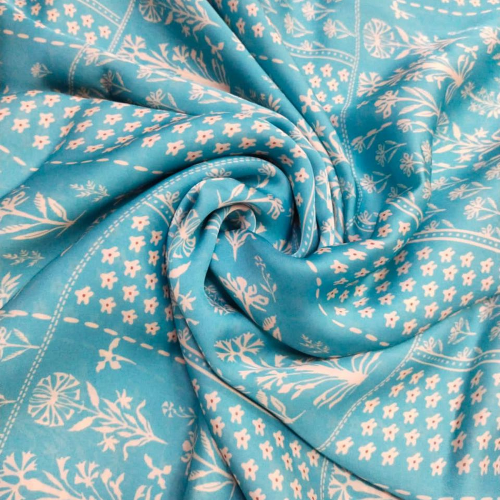 Elegance Redefined: Satin Georgette Fabric Collection by Traditional OM Fabs