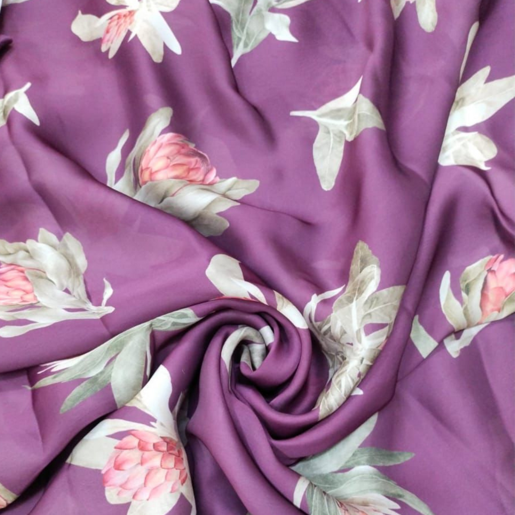 Elegance Unveiled: Satin Georgette Fabrics by Floral OM Fabs