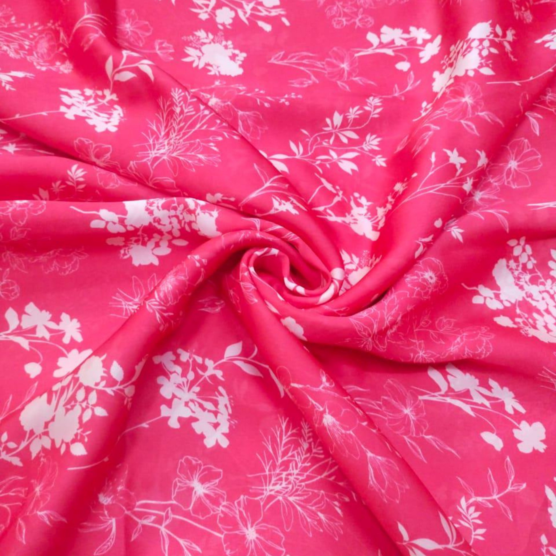 OM Fabs' Satin Georgette Floral Masterpieces: Crafted in India with Passion and Elegance